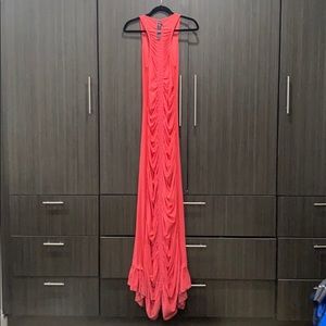 Coral long mermaid dress